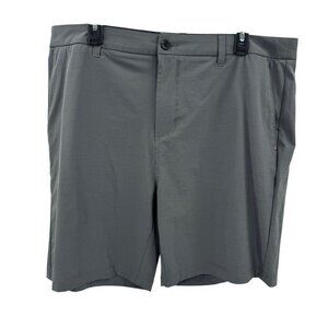 Vuori Pebble Grey Mens Shorts Size 38 Recycled Polyester Blend Lightweight
